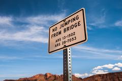 Sign: No Jumping From Bridge